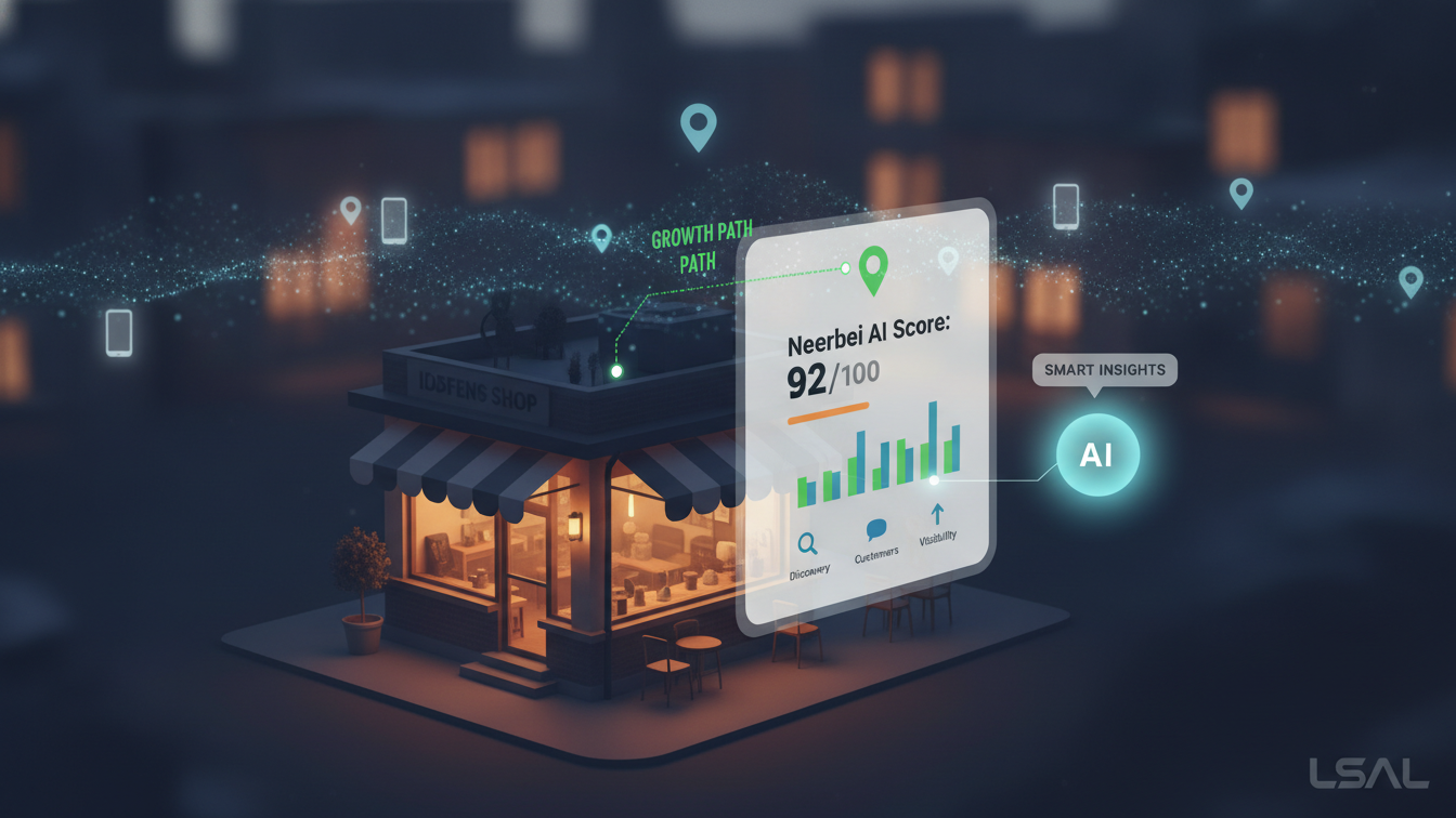 AI-powered gears turning, symbolizing efficiency and growth for a small local business.