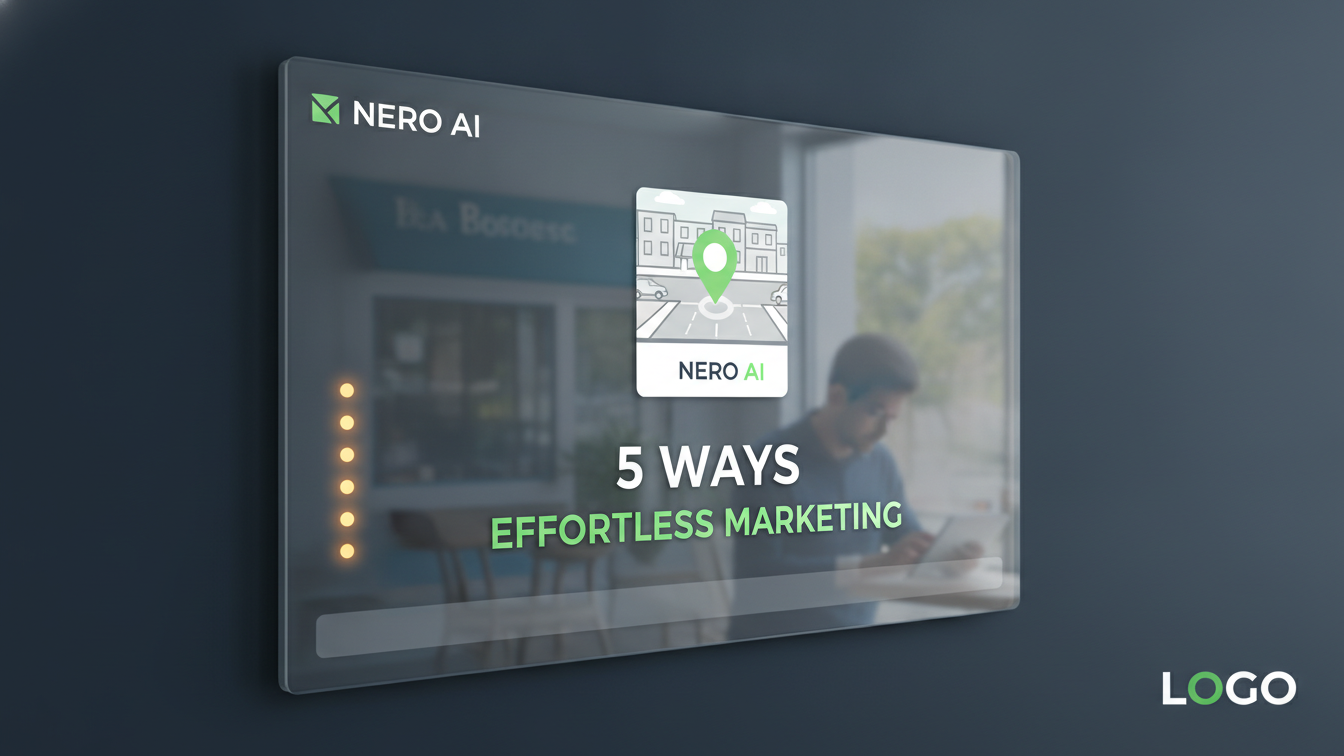 NERO AI assistant helping a small business owner with local marketing strategies on a tablet
