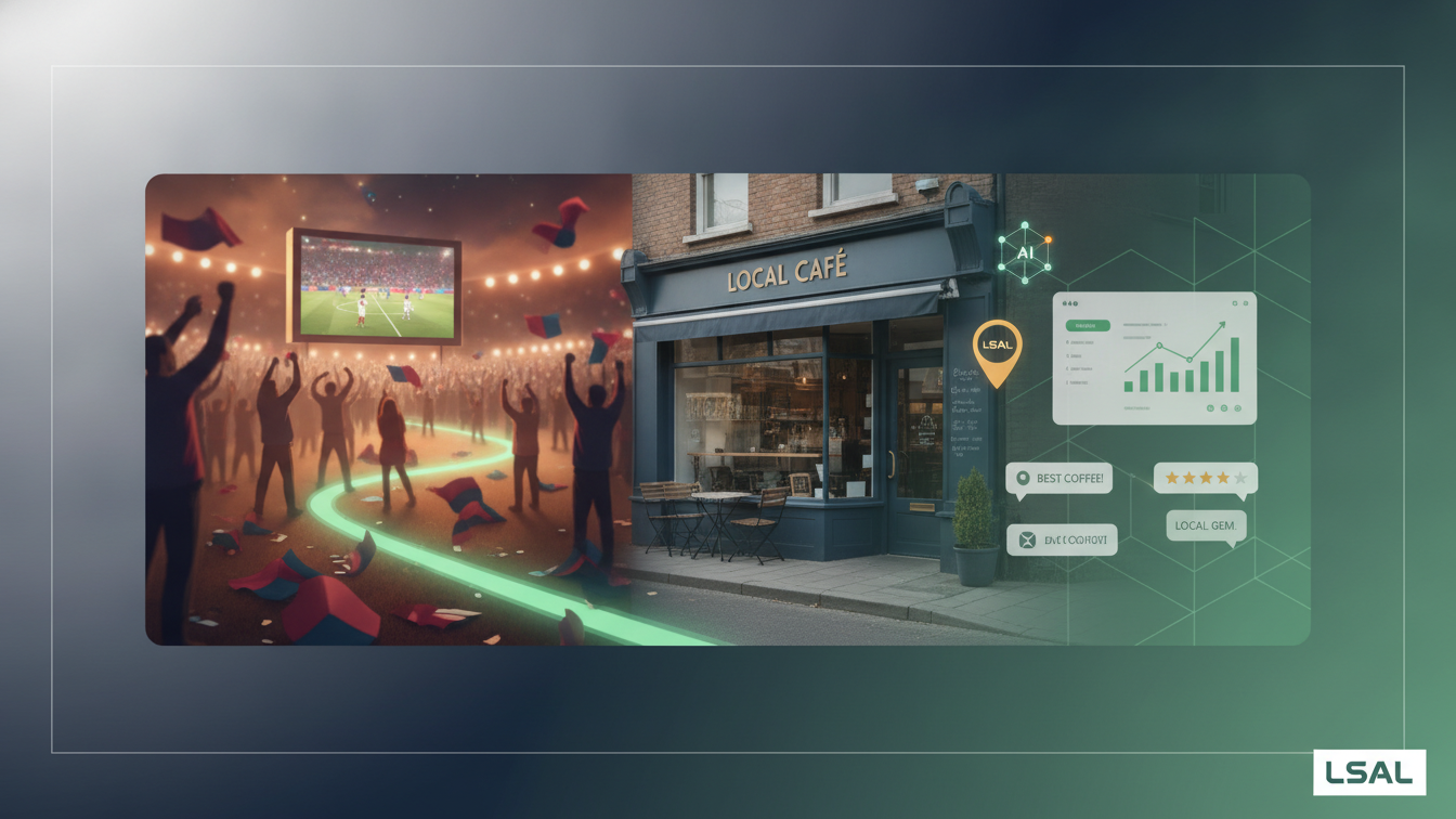 Local businesses thriving after a major sporting event, showing community engagement and growth